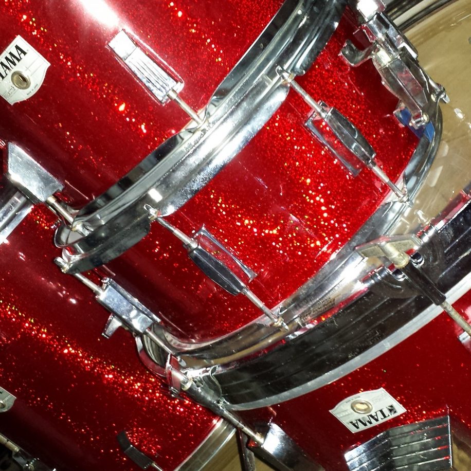 Deep Red Glitter Drum Wrap Walopus Drum Wrap