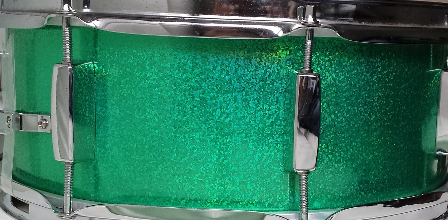 Green Holo-Prismatic Glitter Drum Wrap