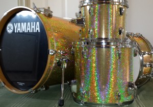 Champagne Prismatic Glitter Drum Wrap