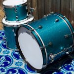 Lagoon Blue Sparkle Drum Wrap