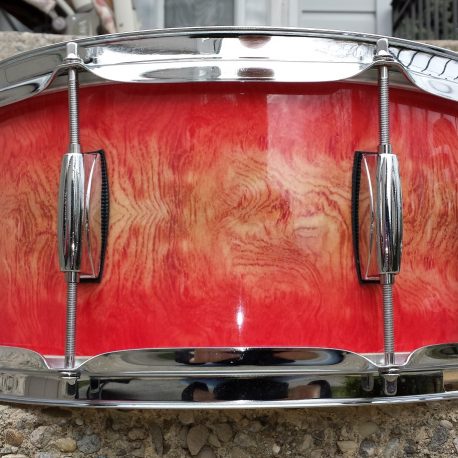 Bazinga Bubinga Drum Wrap with added red fade