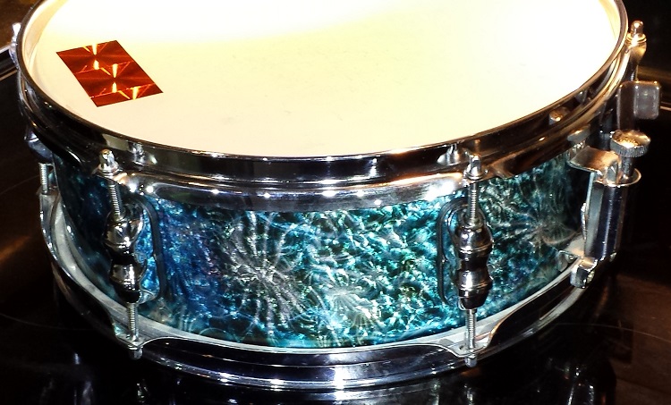Cosmic Radiation Blue Pearl Drum Wrap
