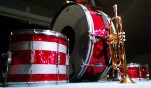 Deep Red Glitter Drum Wrap