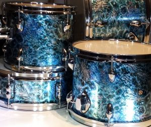 Cosmic Radiation Blue Pearl Drum Wrap