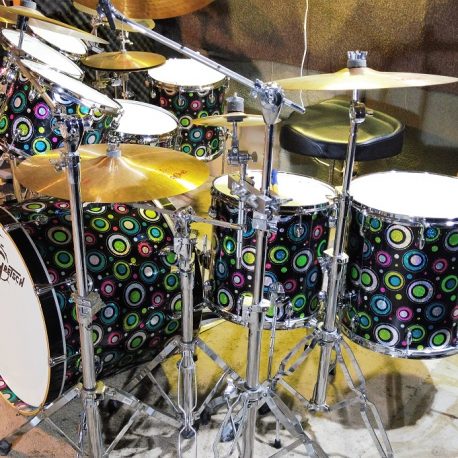 “I have received the wrap and installed on my drums. The biggest problem is I cannot get pictures that justify the beauty and sparkle. I attached a few pics (not any as good as in person). Your wrap is fantastic and your customer skills awesome and the great communication and speed of delivery.  Thank you guys so much for everything.”