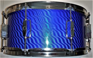 Twisted Blue Pearl Shimmer Drum Wrap