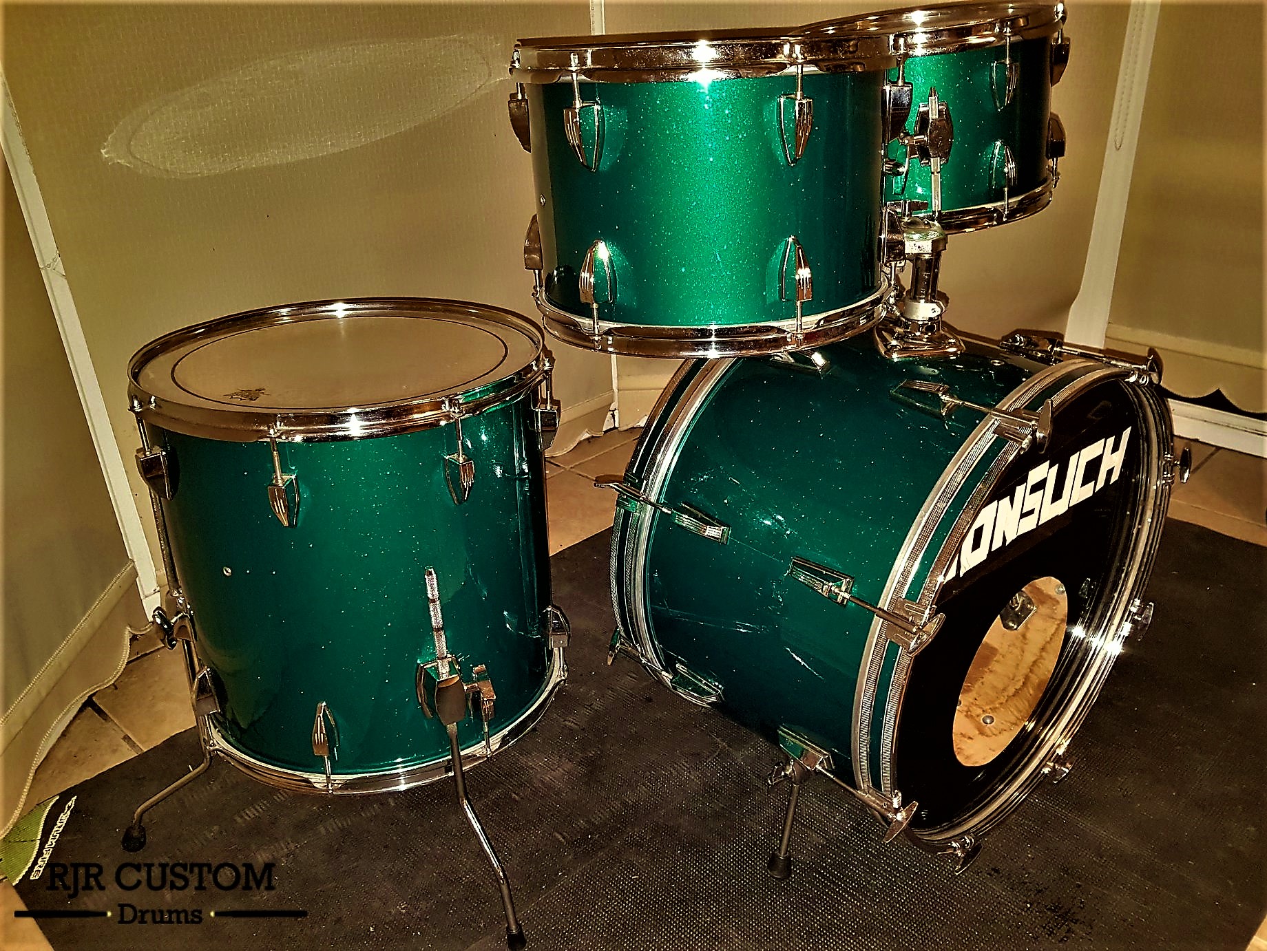 Rich Green Sparkle Drum Wrap